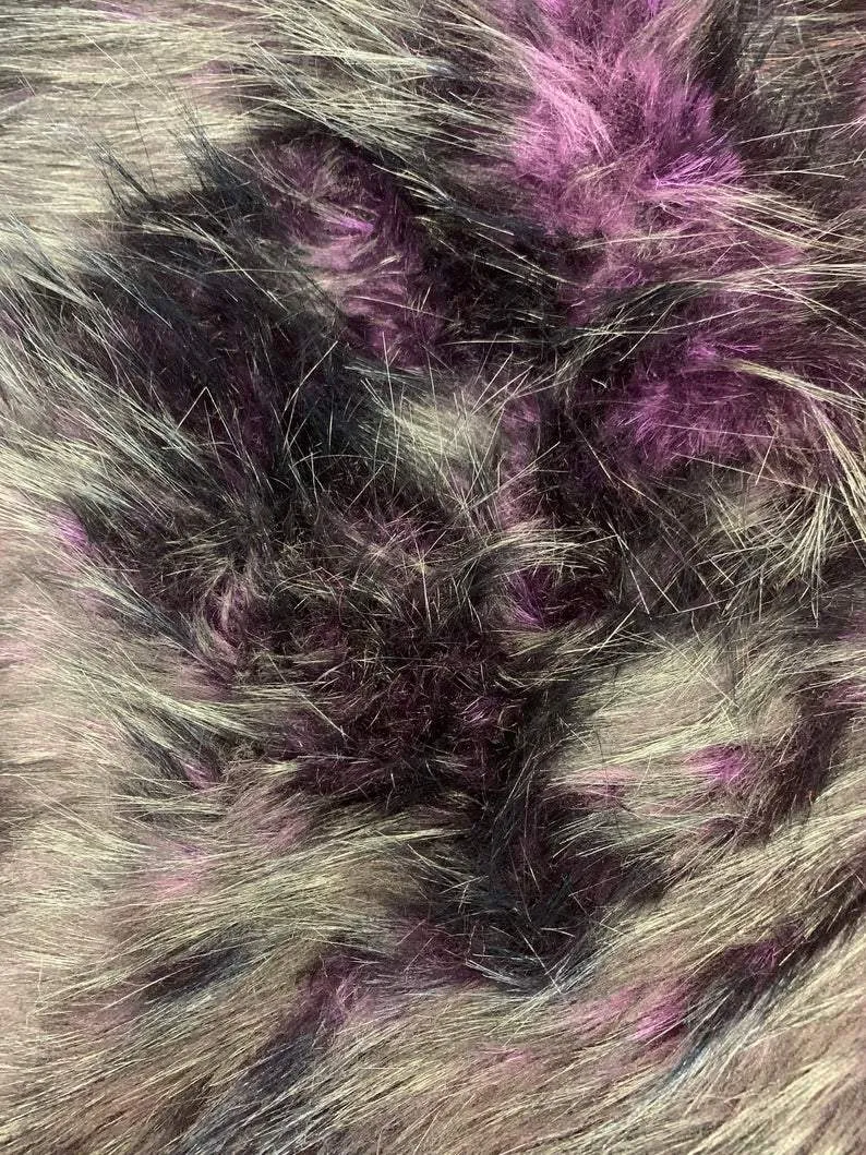 Luxury Husky Faux Fur Fabric By The Yard | Faux Fur Material