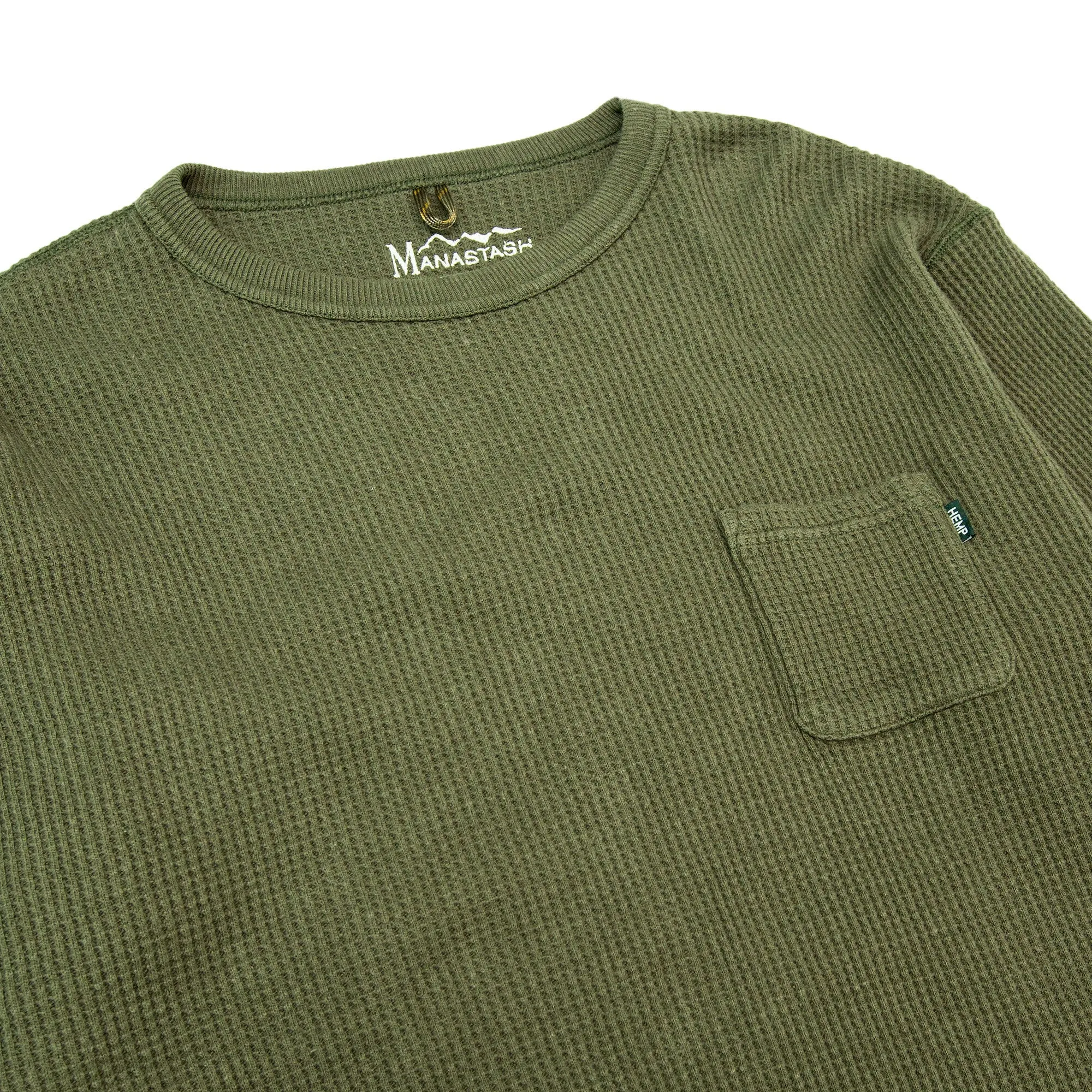 Manastash Snug Thermal Hempknit tee - Olive