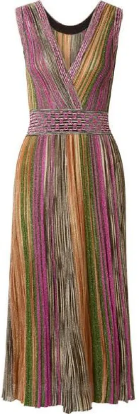 Metallic Knitted Midi Dress