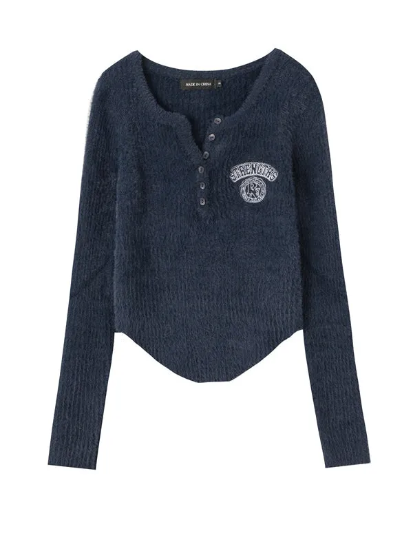Nvuvu Slim Ribbing Casual Knit Sweaters