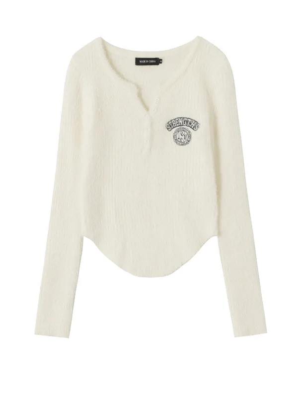Nvuvu Slim Ribbing Casual Knit Sweaters