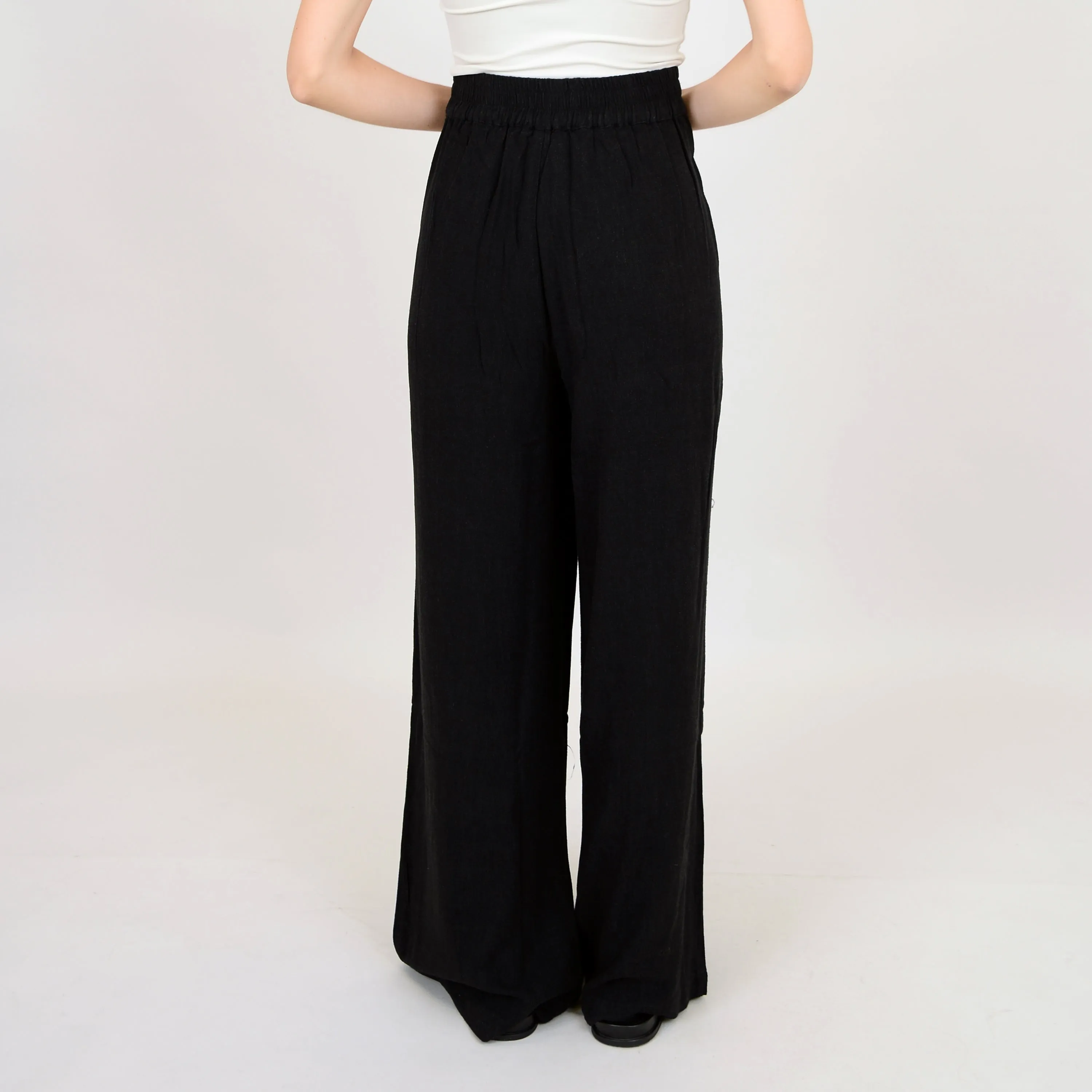 NYX Linen Blend Pants | Black