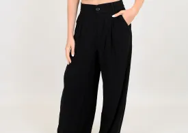 NYX Linen Blend Pants | Black