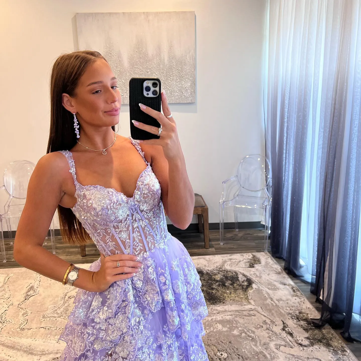 Off-Shoulder A-Line Ball Gown Sequins Long Prom Dress Evening Gowns QP0985