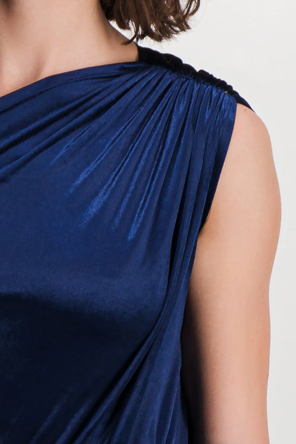 One shoulder bodycon velvet catsuit