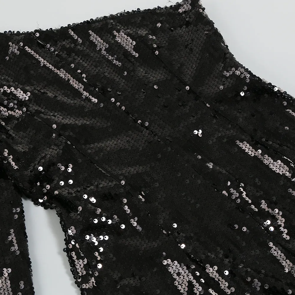 One Shoulder Sequin Dress