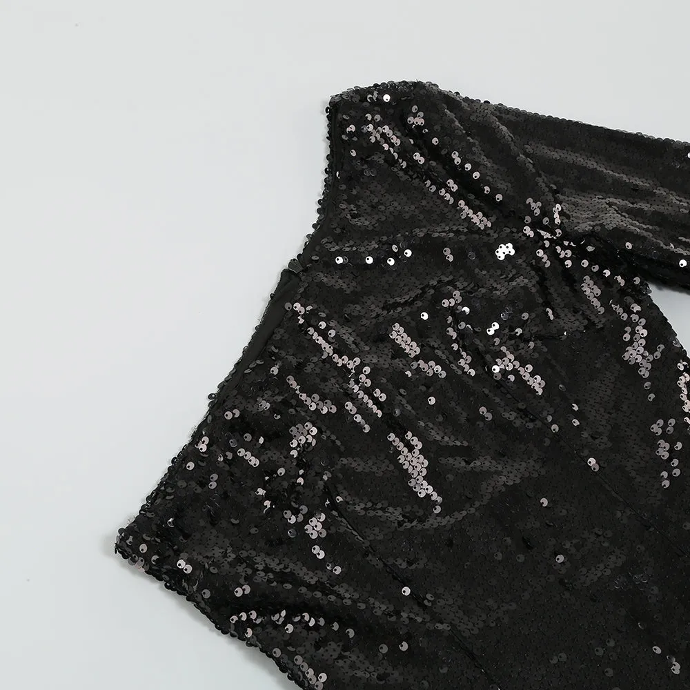 One Shoulder Sequin Dress