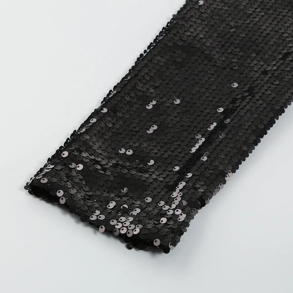 One Shoulder Sequin Dress