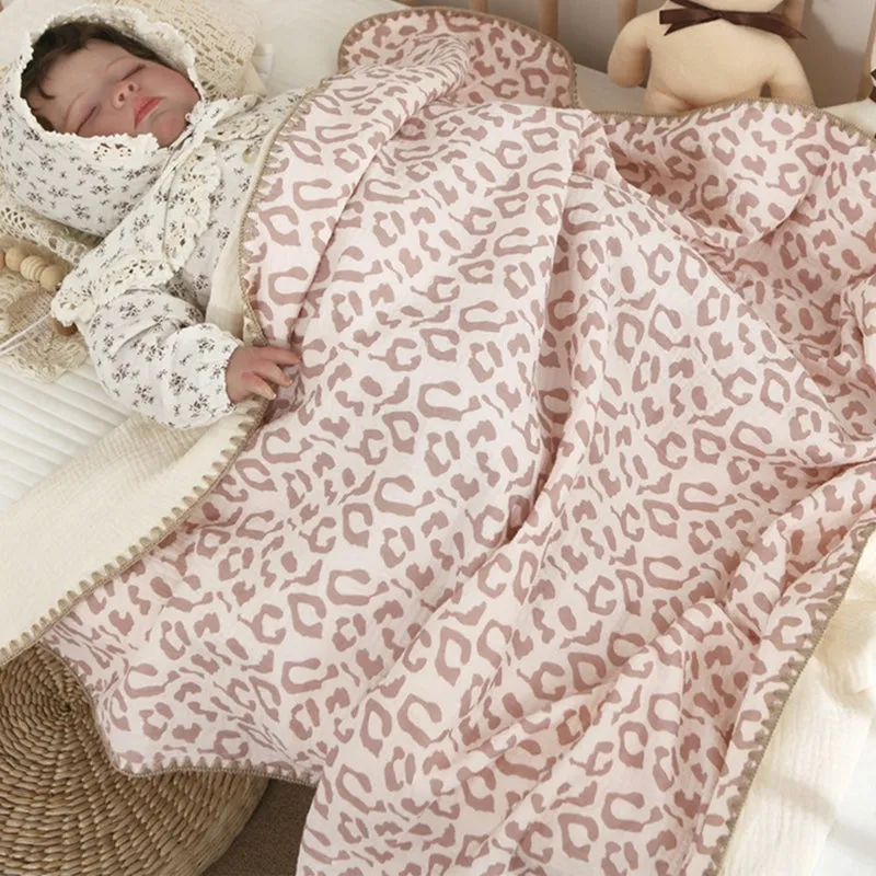 Pink Leopard Infant Baby Blanket