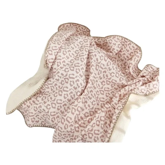 Pink Leopard Infant Baby Blanket