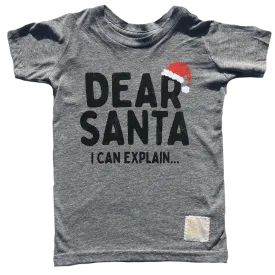Retro Brand - Dear Santa Tee in Heather Grey