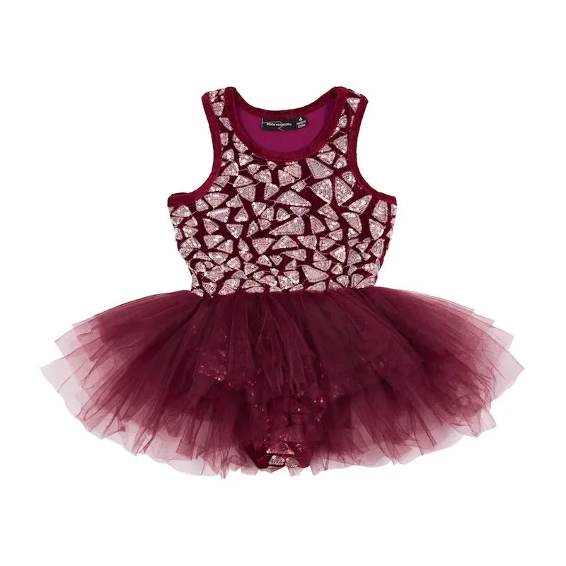 Rock Your Kid Plum Triangle Sequin Leotard