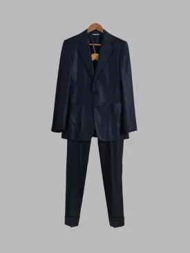 Romeo Gigli glossy striped wool two button trouser suit - mens 46 48