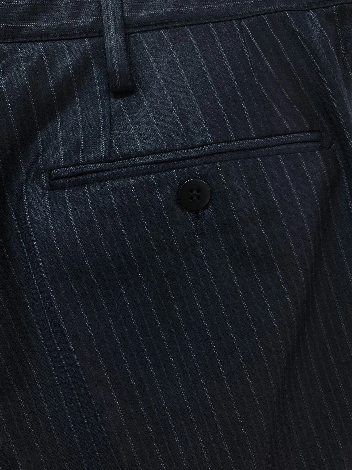 Romeo Gigli glossy striped wool two button trouser suit - mens 46 48