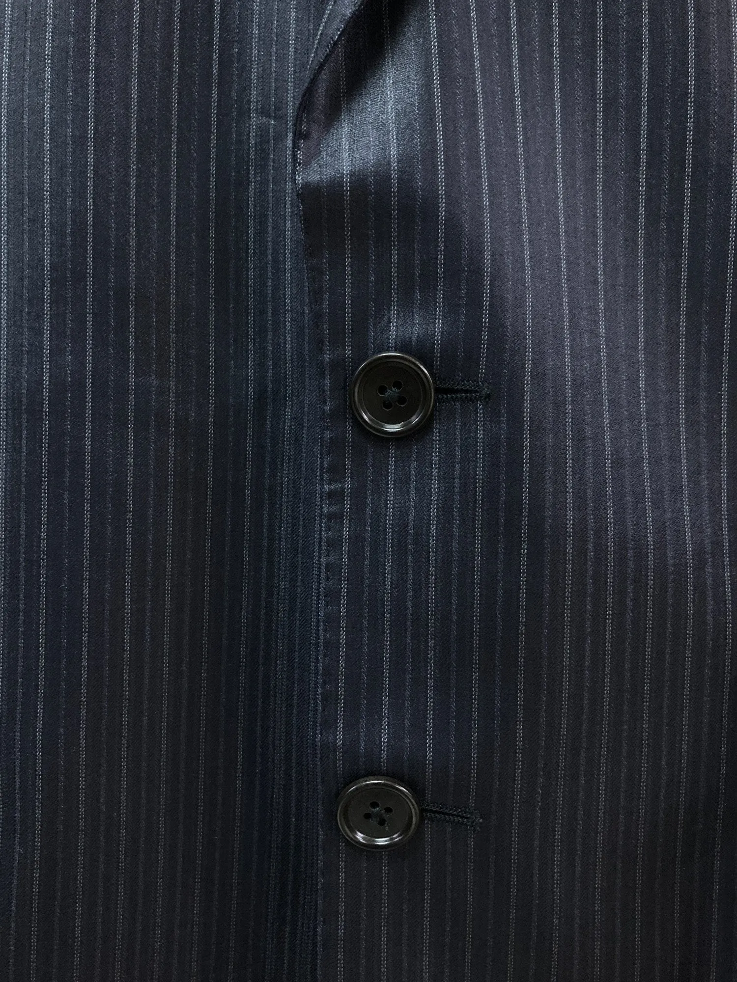 Romeo Gigli glossy striped wool two button trouser suit - mens 46 48