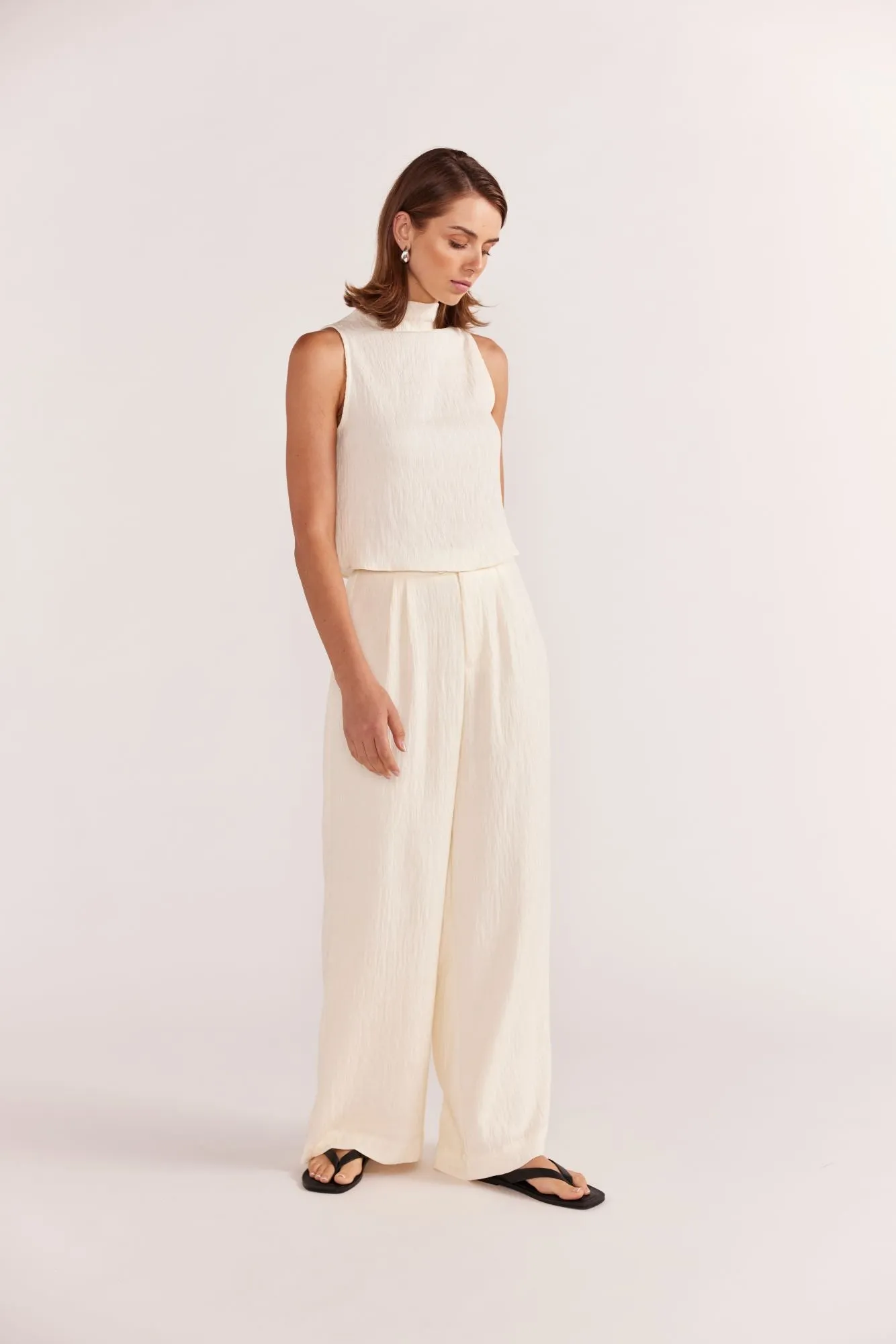 Sabine Wide Leg Pants | Vanilla