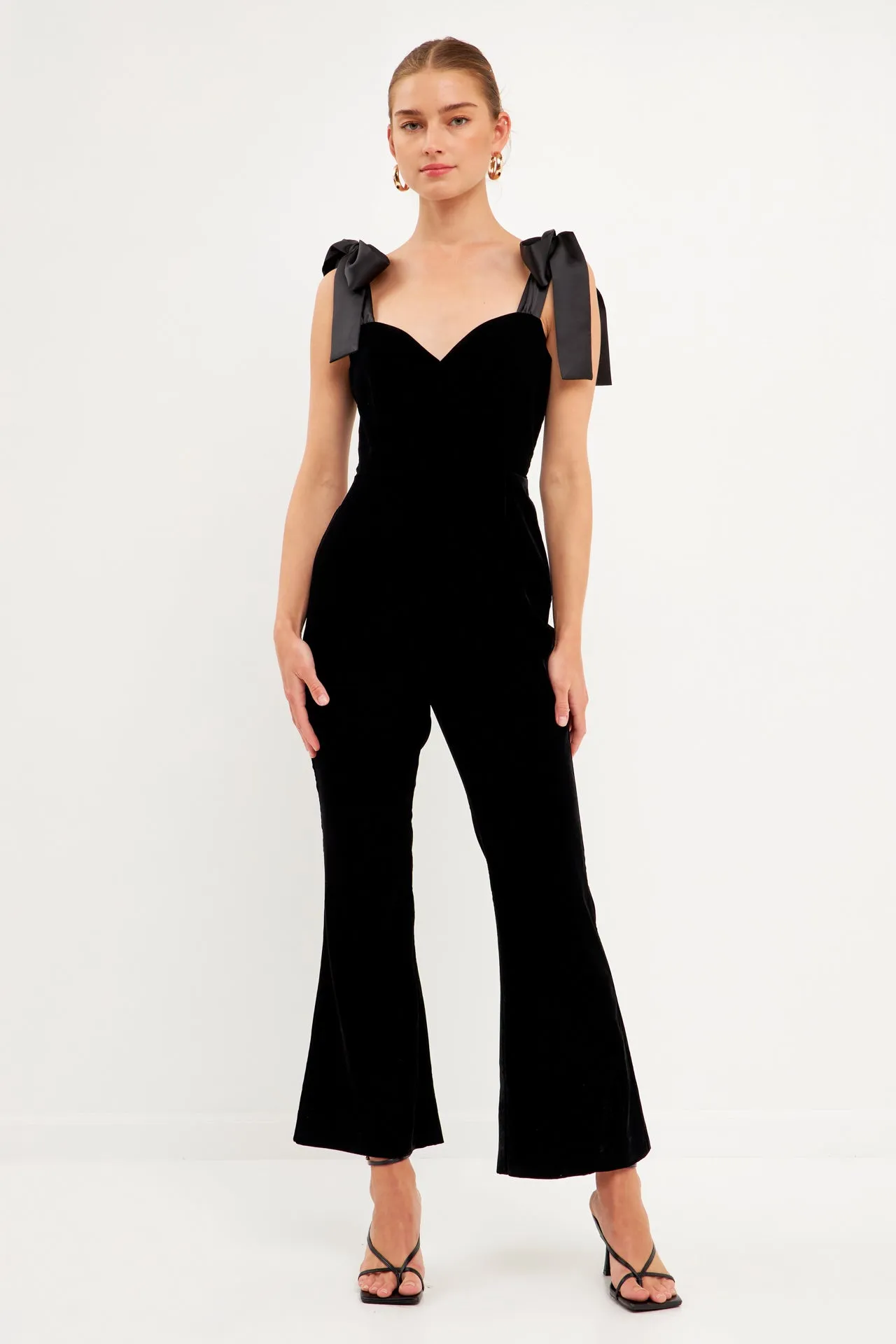 Satin Velvet Sweetheart Jumpsuit