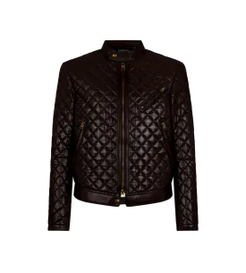 Shiny Nappa Quilted Café Racer