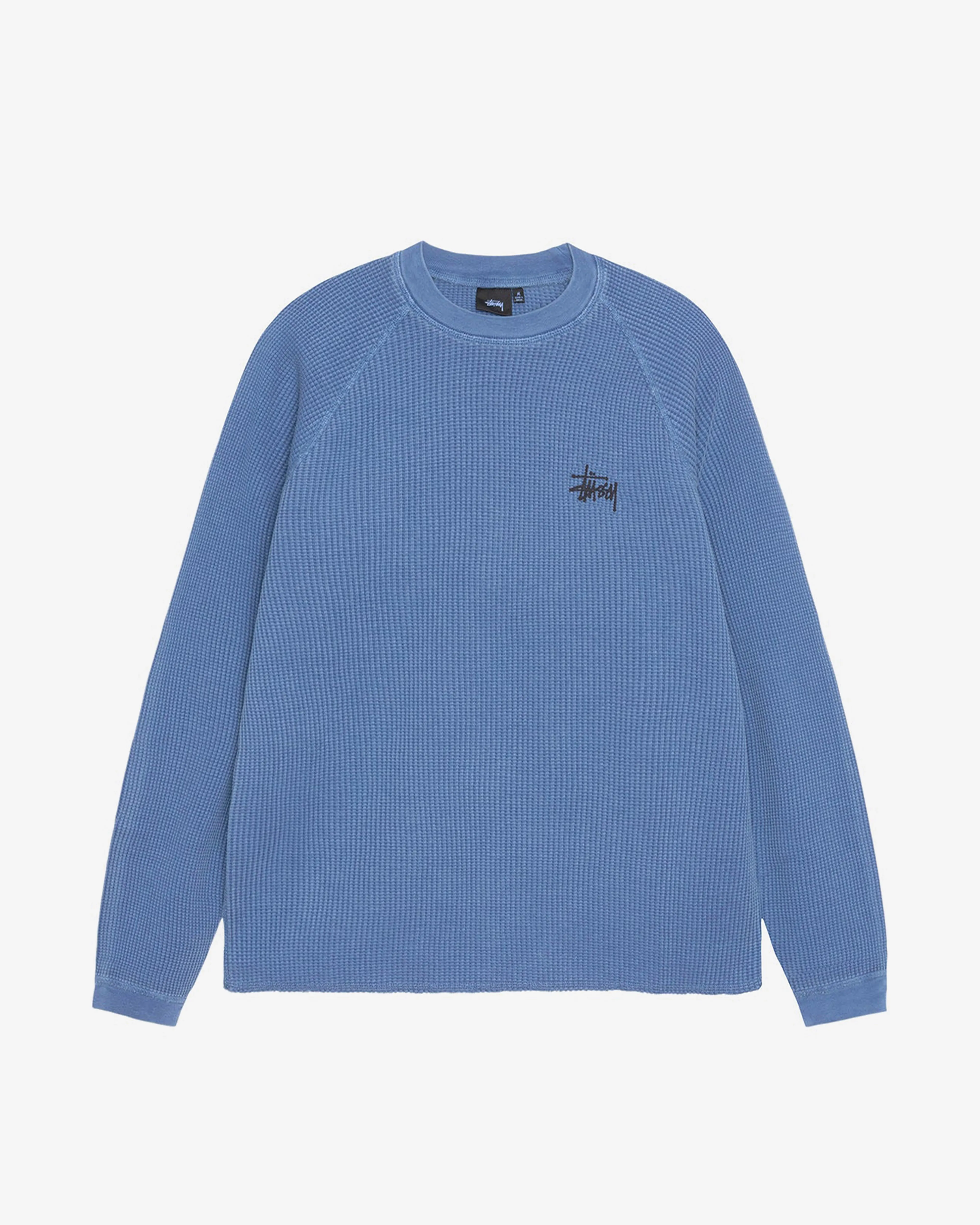 Stüssy - Men's Raglan Thermal Long Sleeve Crew - (Blue)