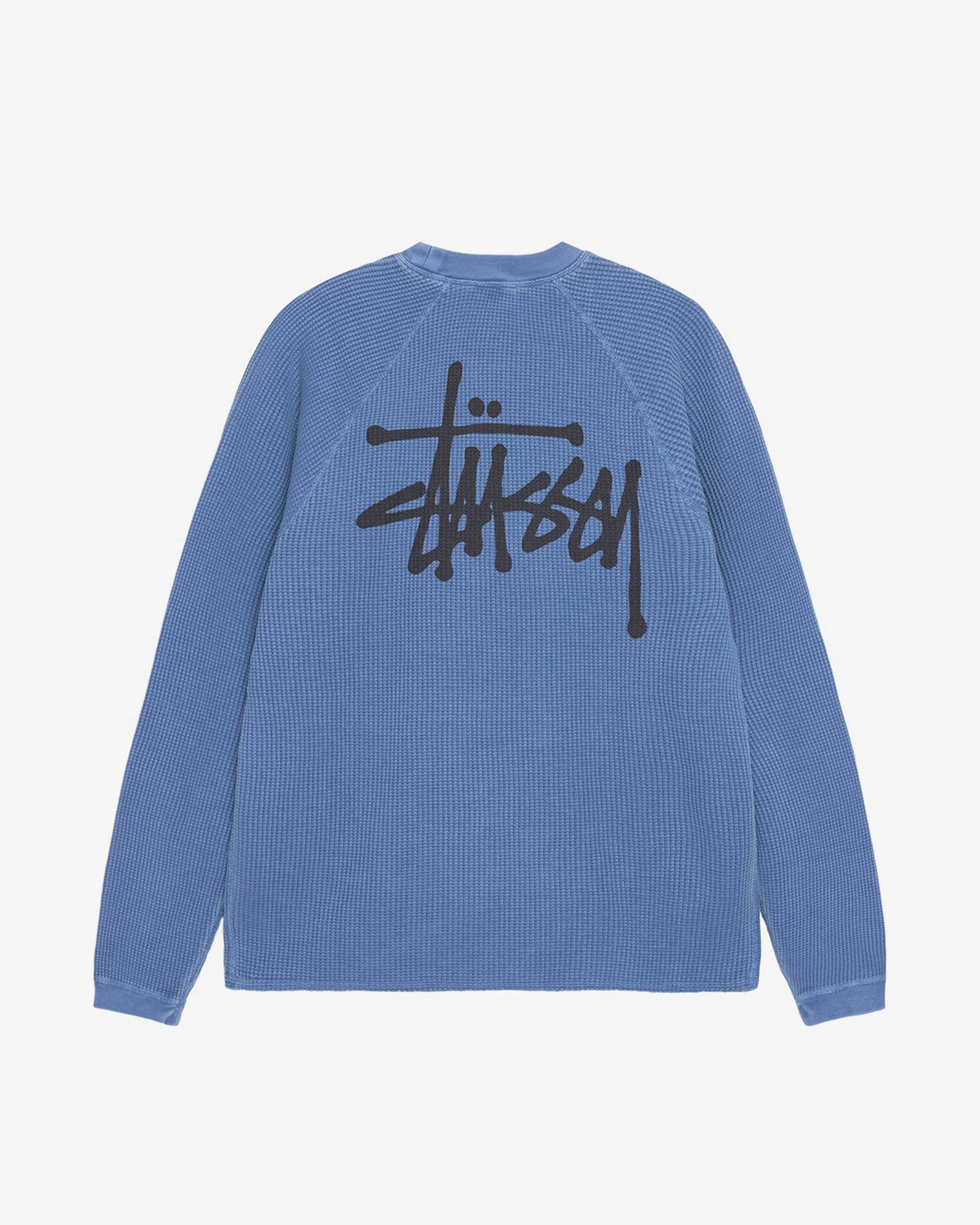 Stüssy - Men's Raglan Thermal Long Sleeve Crew - (Blue)