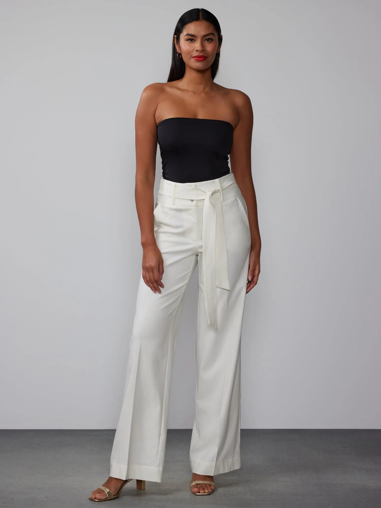 Tall Wide Leg Tie Waist Pant