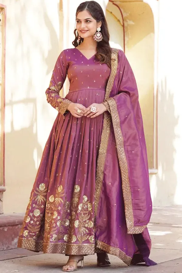 Traditional Long Gown For Rakhi