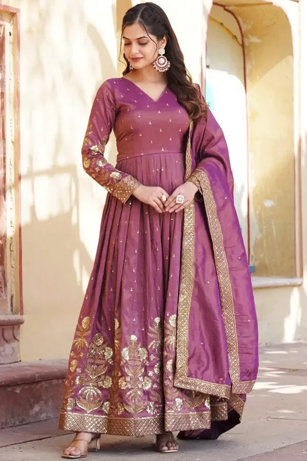 Traditional Long Gown For Rakhi