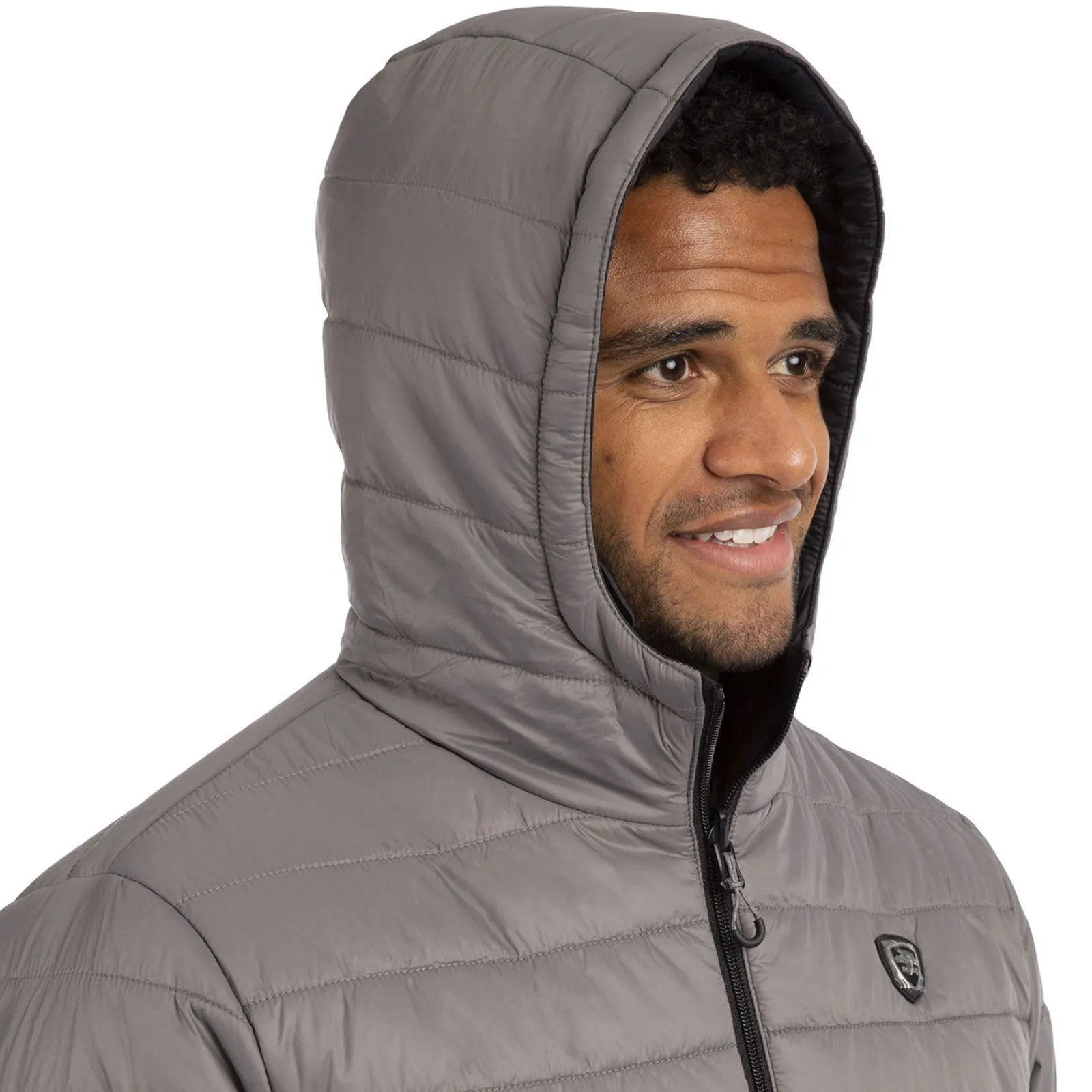 Trespass Mens Senby Padded Hooded Reversible Jacket