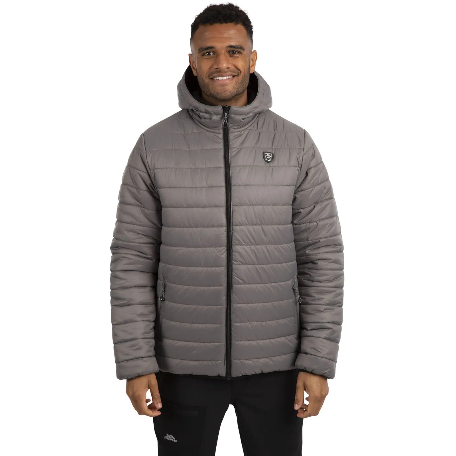 Trespass Mens Senby Padded Hooded Reversible Jacket