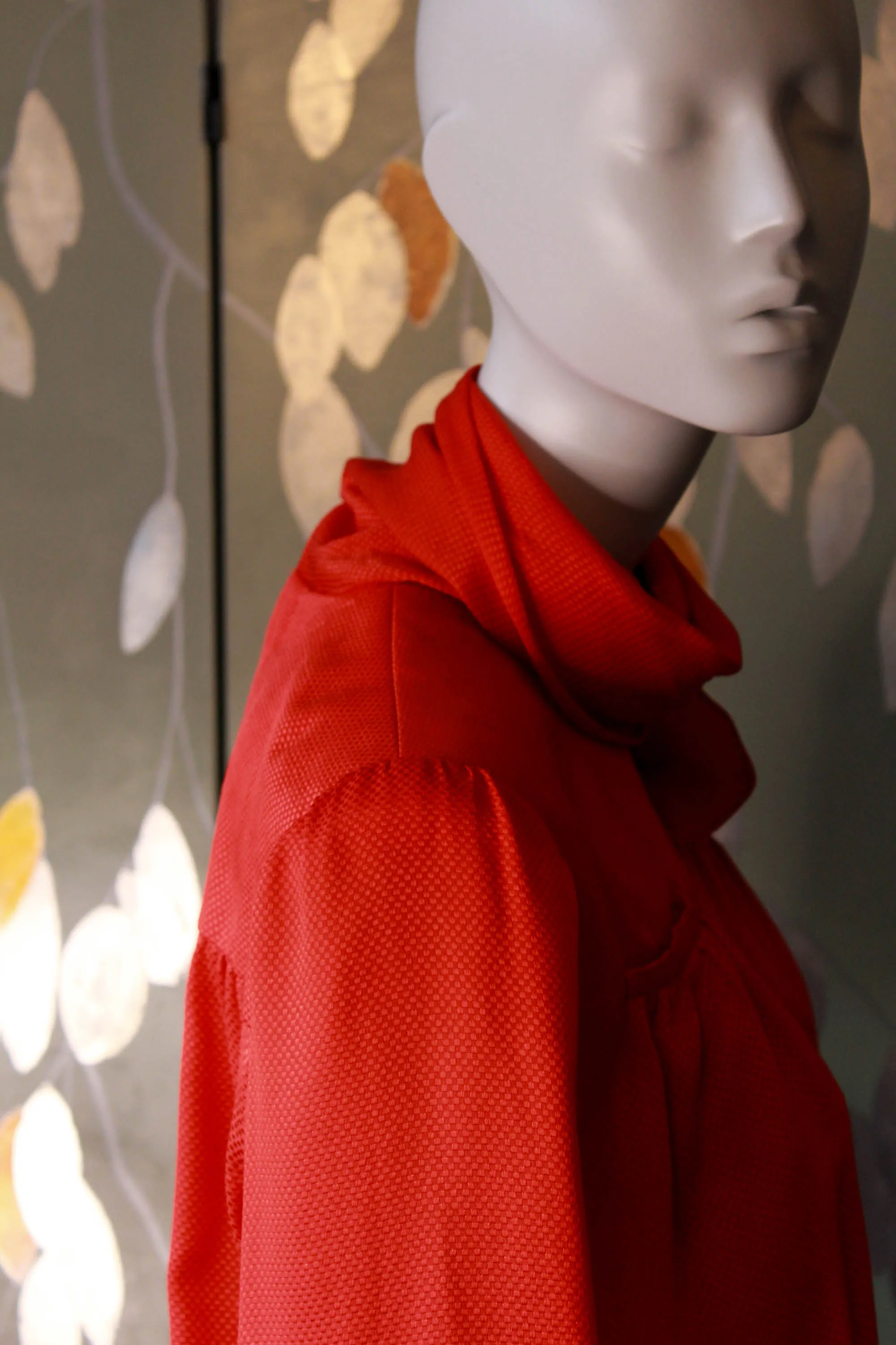 Vintage 1980s Valentino Red Silk Blouse, Large