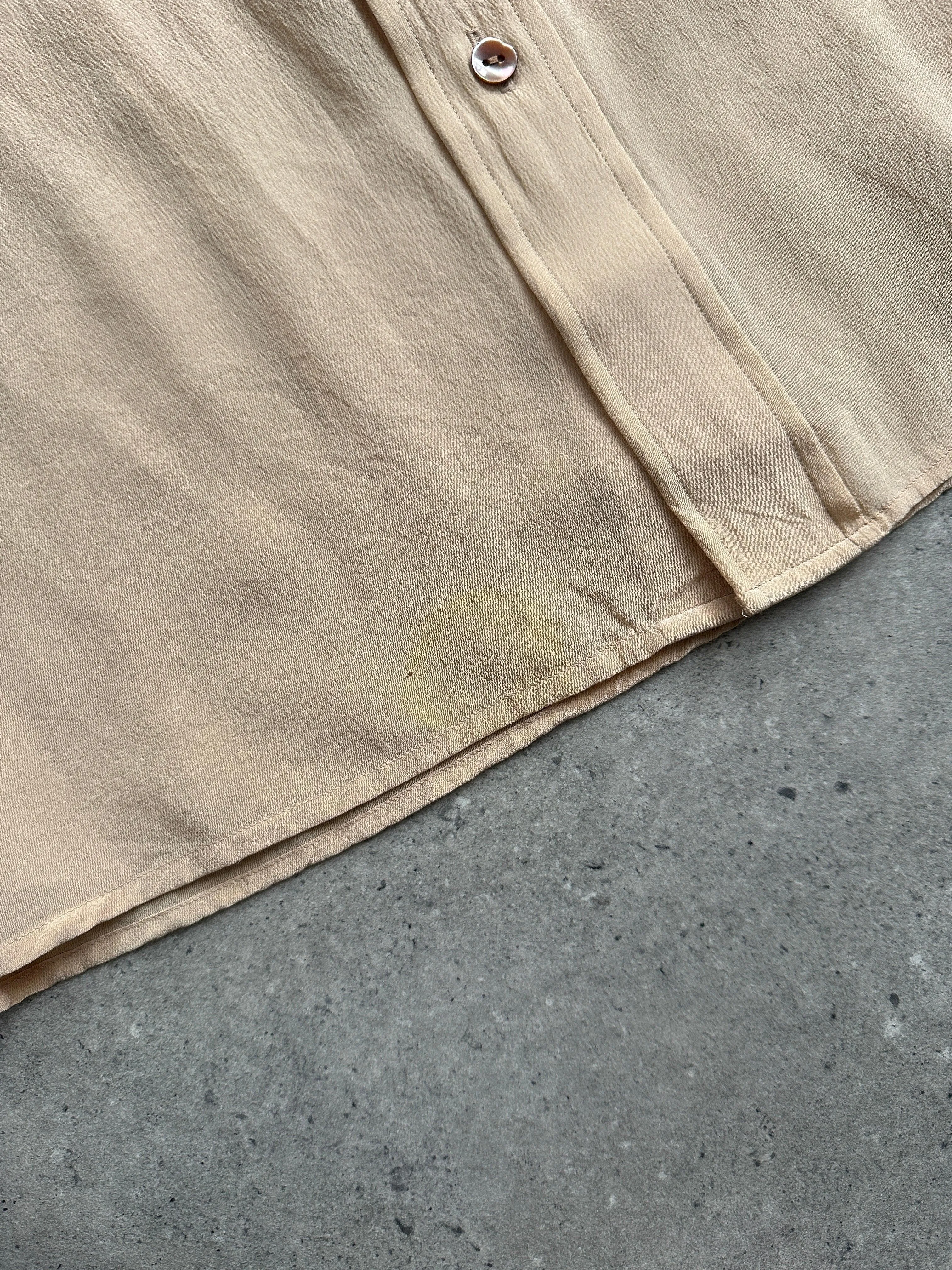 Vintage Silky Dagger Collar Shirt - M