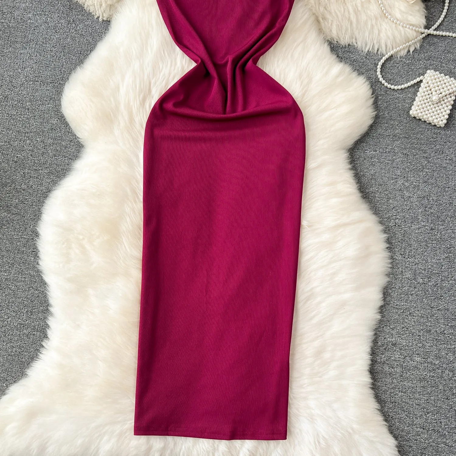 Vintage Stretchy Bodycon Knitted Dress