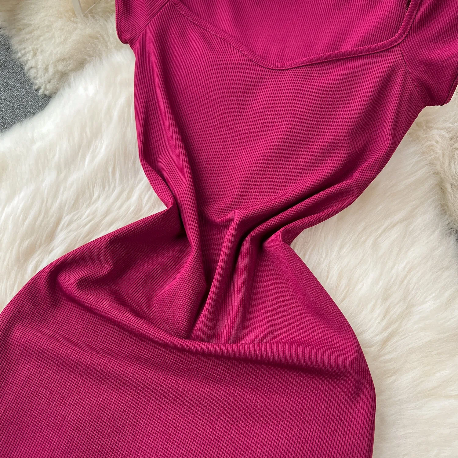 Vintage Stretchy Bodycon Knitted Dress