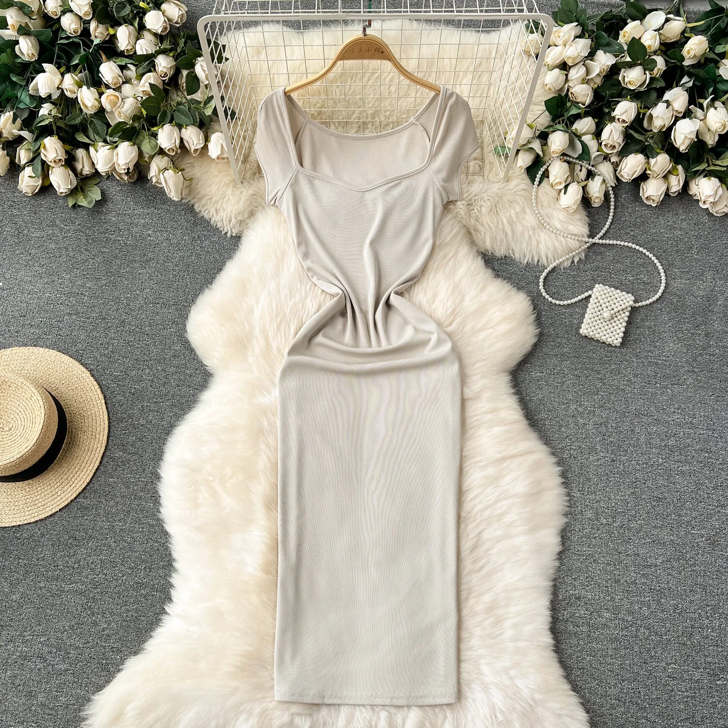 Vintage Stretchy Bodycon Knitted Dress
