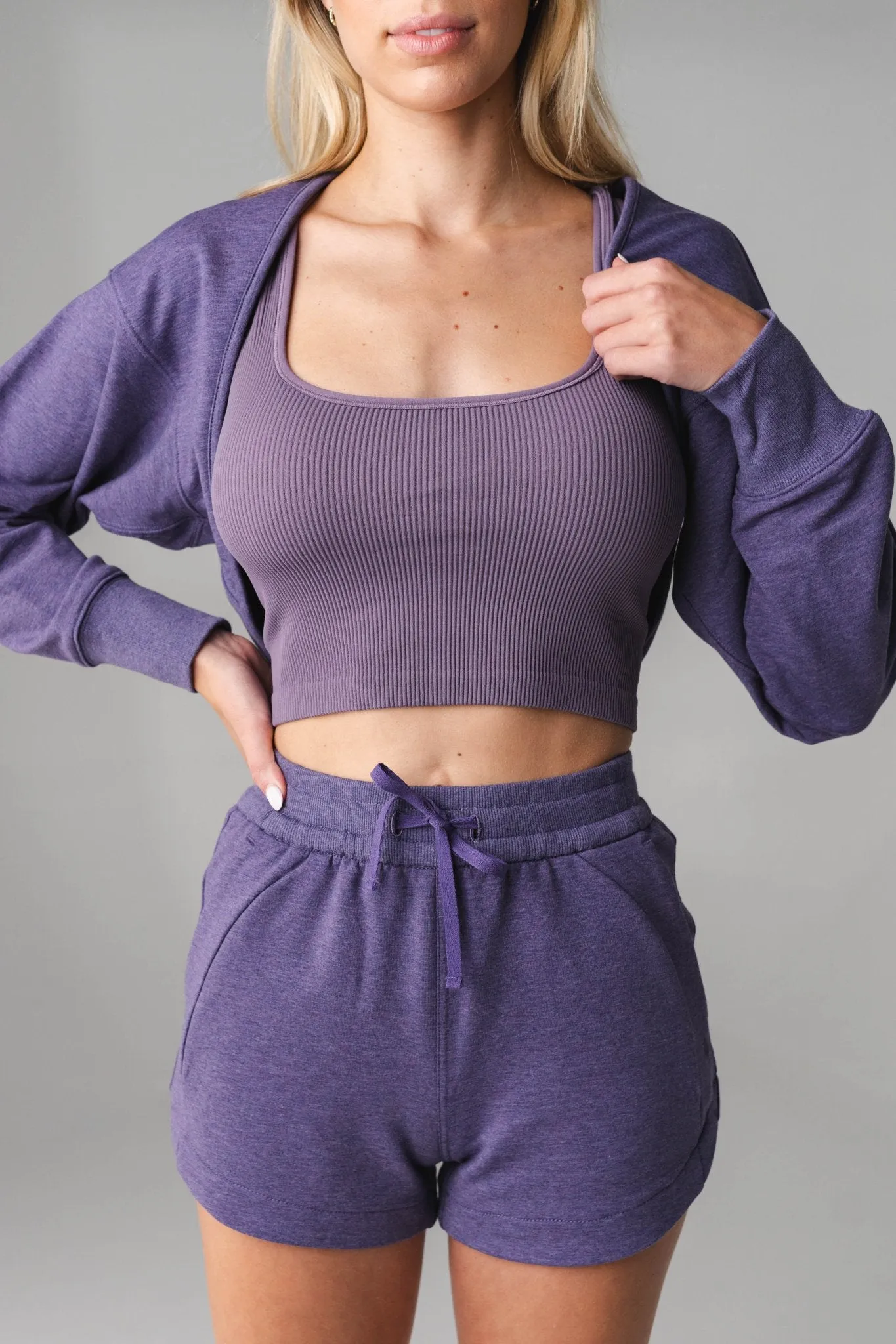 Vitality Studio Shrug - Violet Marl