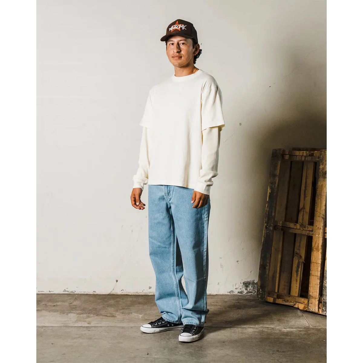 Welcome - Shard Layered L/S Knit Bone