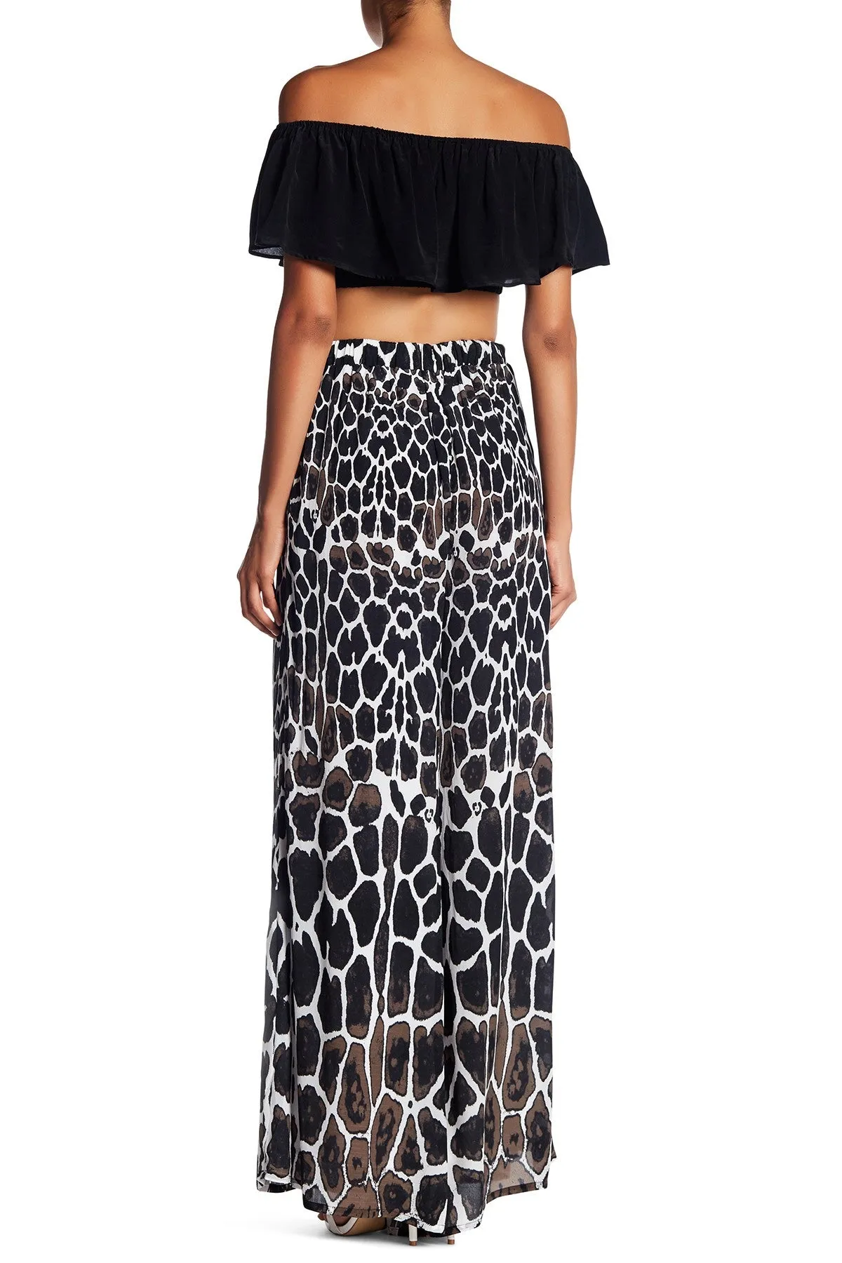 Wide Leg Pants in Jaguar Animal Print