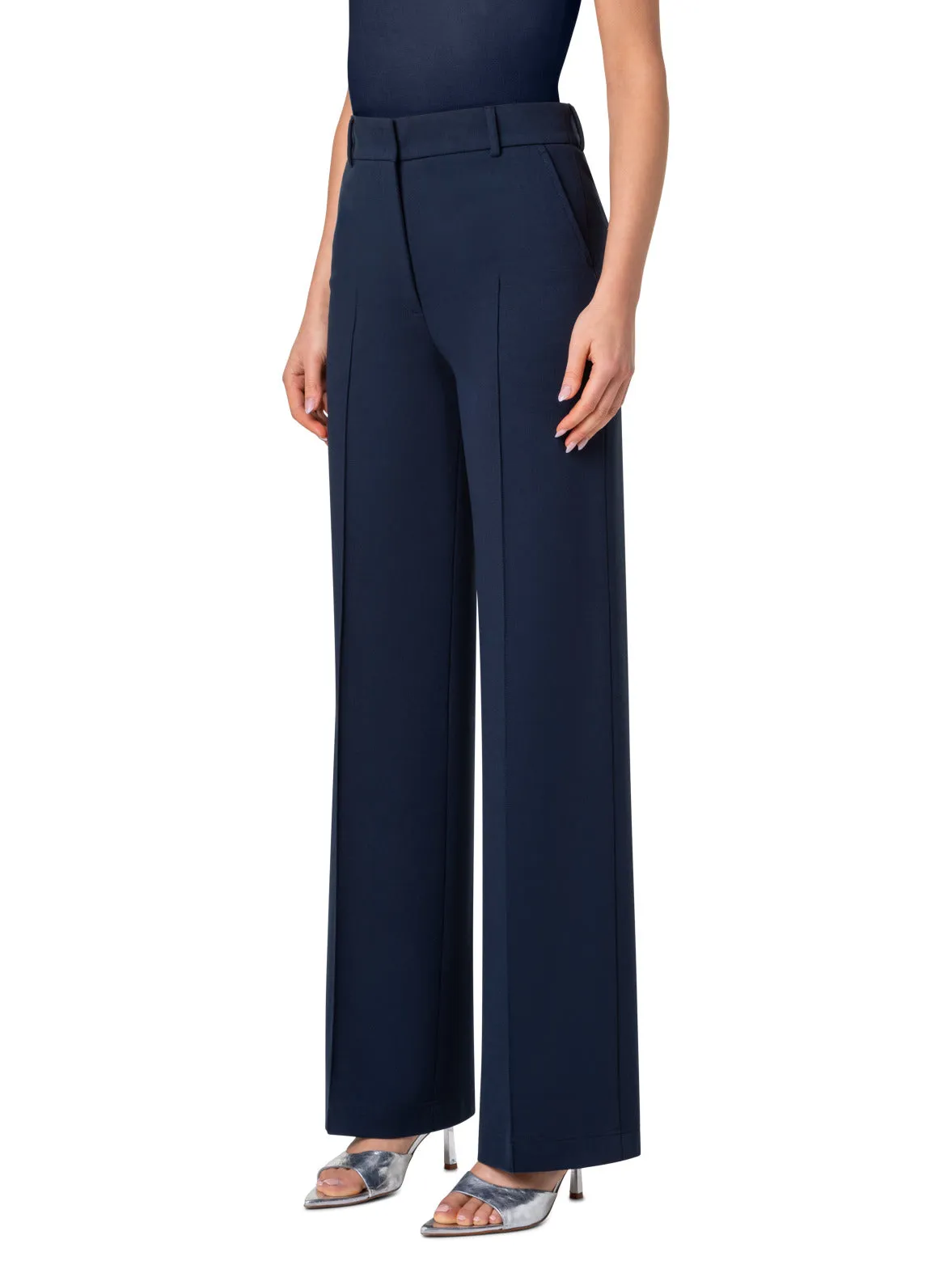 Wide Straight Leg Pants in Signature Jersey