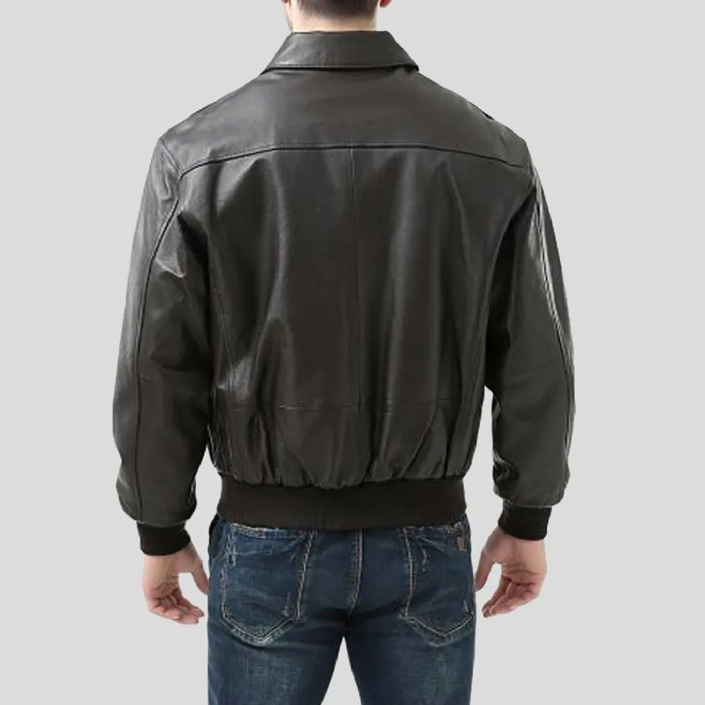 Wilt Black Bomber Leather Jacket