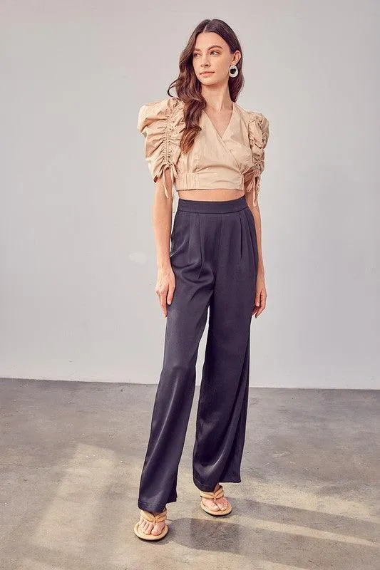 Womens Black Wide Leg Pants