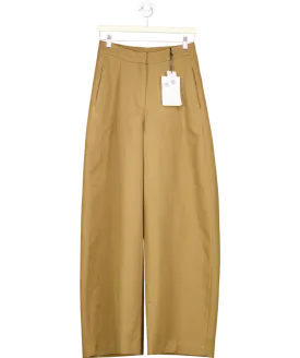 ZARA Green Wide Leg Wool Trousers UK XS